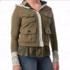 Scrapbook Lace Trimmed Hooded Jacket